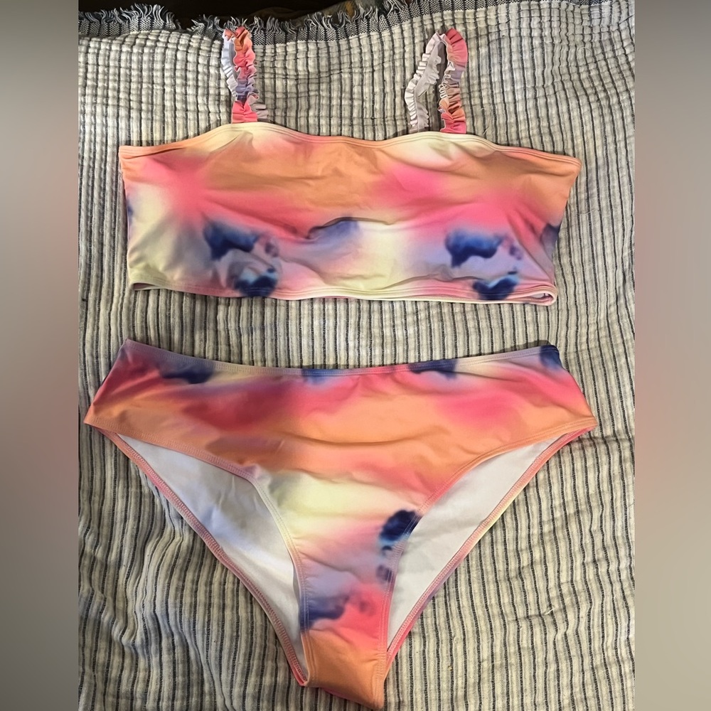 SHEIN Tie dye two piece swimsuit